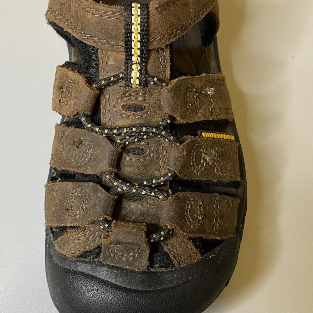 Keen Newport H2 Brown Leather Hiking Sandal Youth Sz 11 Waterproof Outdoors